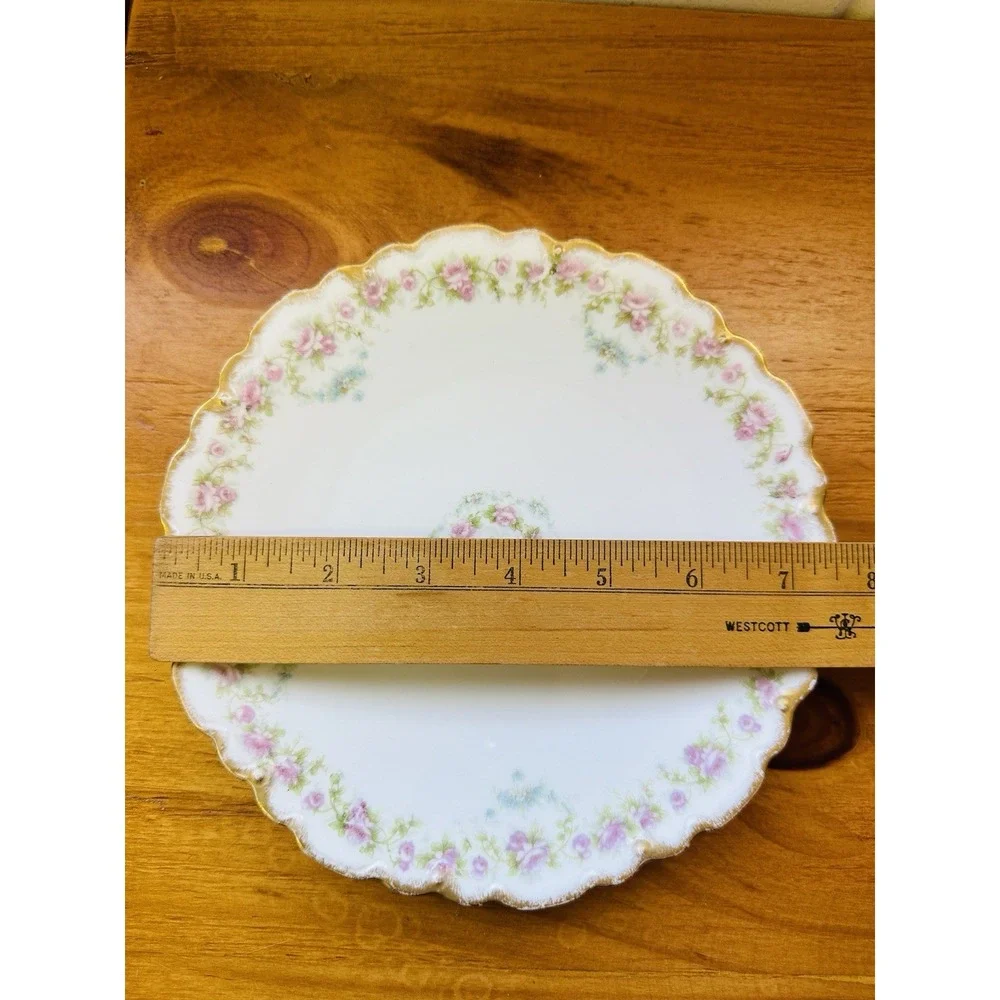 Theodore Haviland Limoges‎ Salad Plate France Pink Flowers Vintage